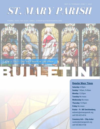 May 25 - June 7 • Bulletin