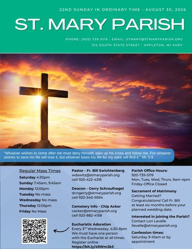 2026 Aug  30 - Sept 5 Bulletin