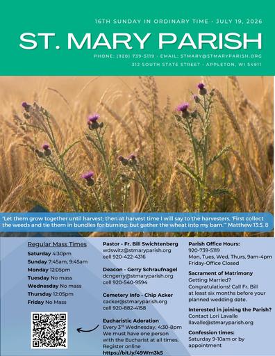 2026 July 19 - July 25 Bulletin